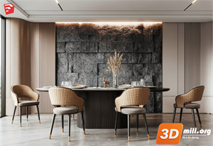 Dining Table Set Skp Files